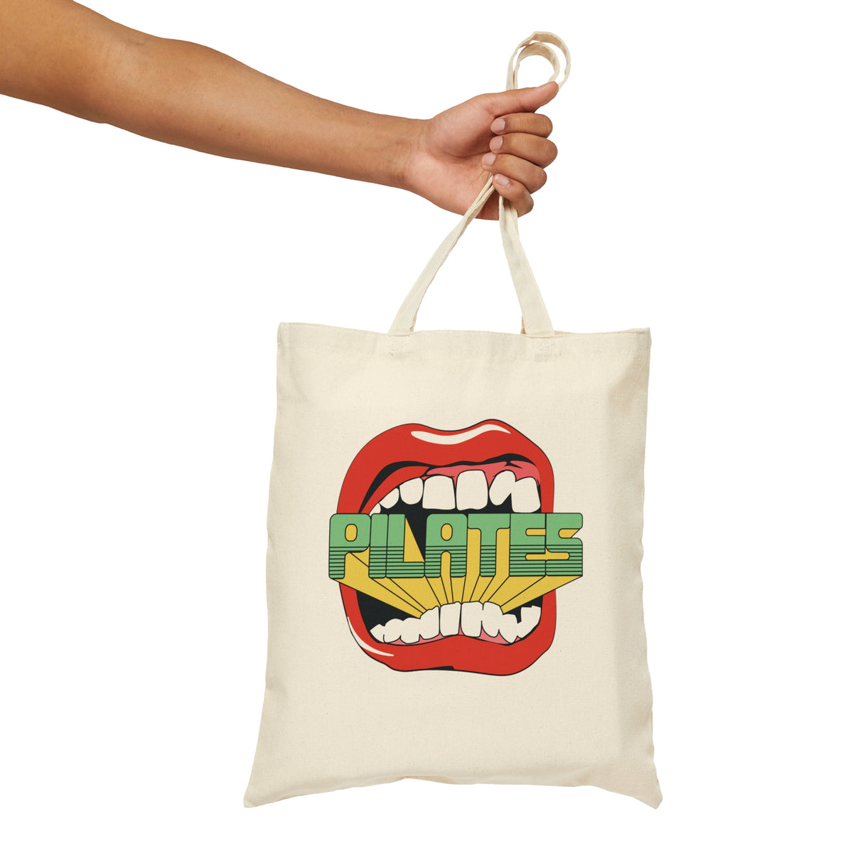 Pilates Scream Canvas Tote