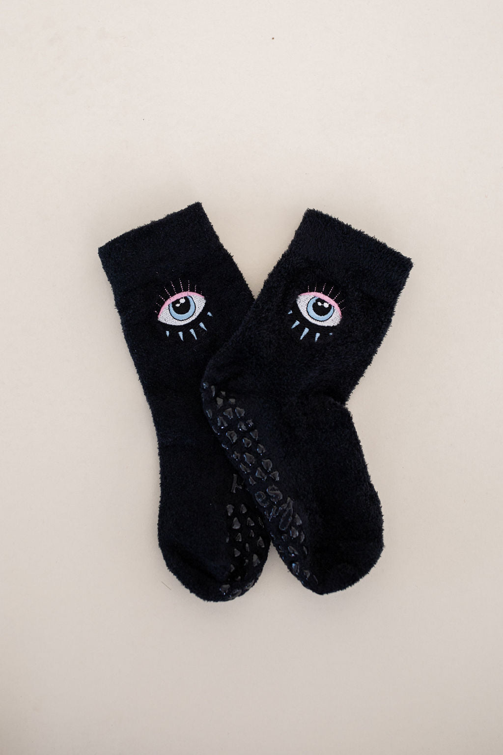 Black Evil Eye Grip Sock