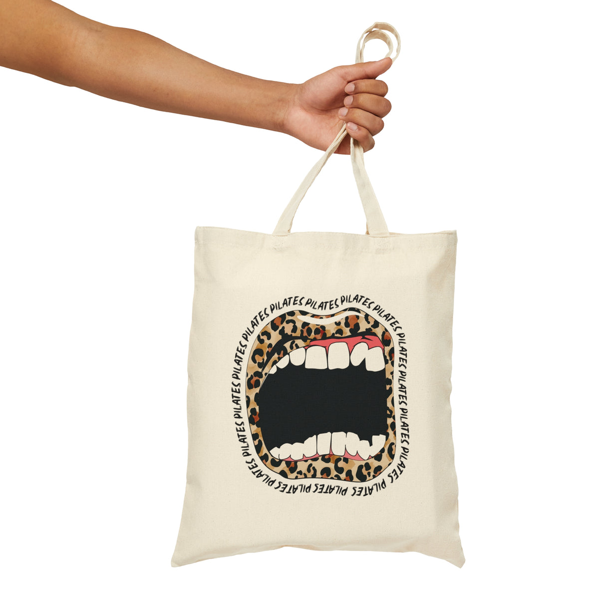 Leopard Lips Canvas Tote