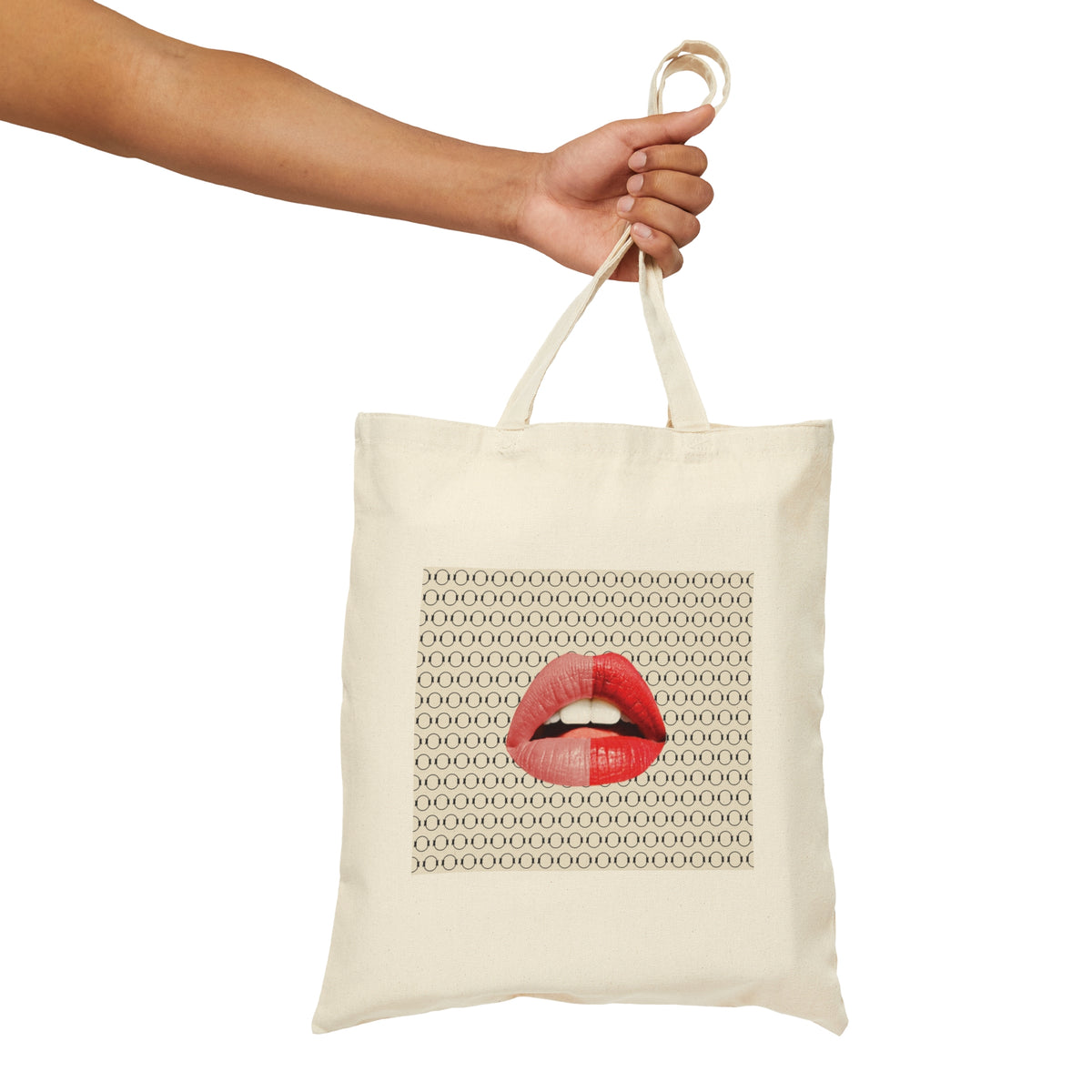 Magic Circle Lips Canvas Tote