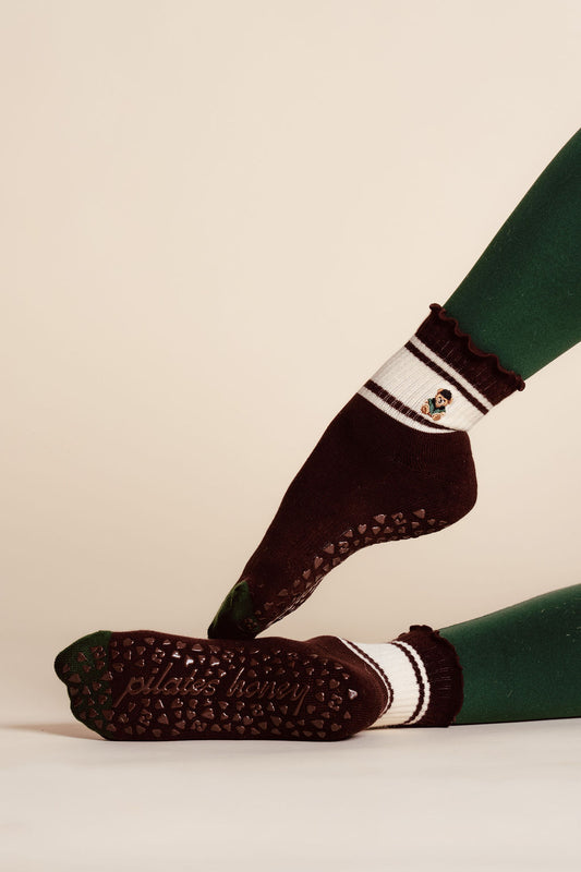 Estate Ruffle High Ankle Luxe Grip Sock