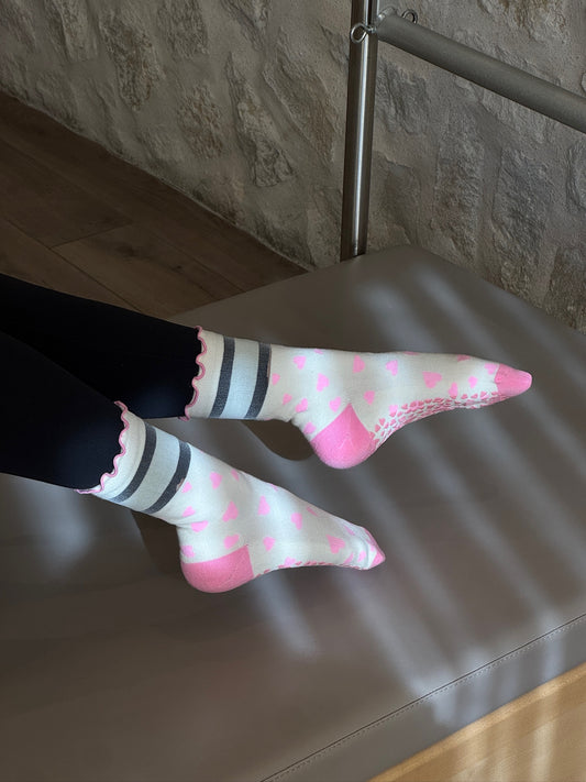 Be My Little Baby Sheer Ruffle Crew Grip Socks