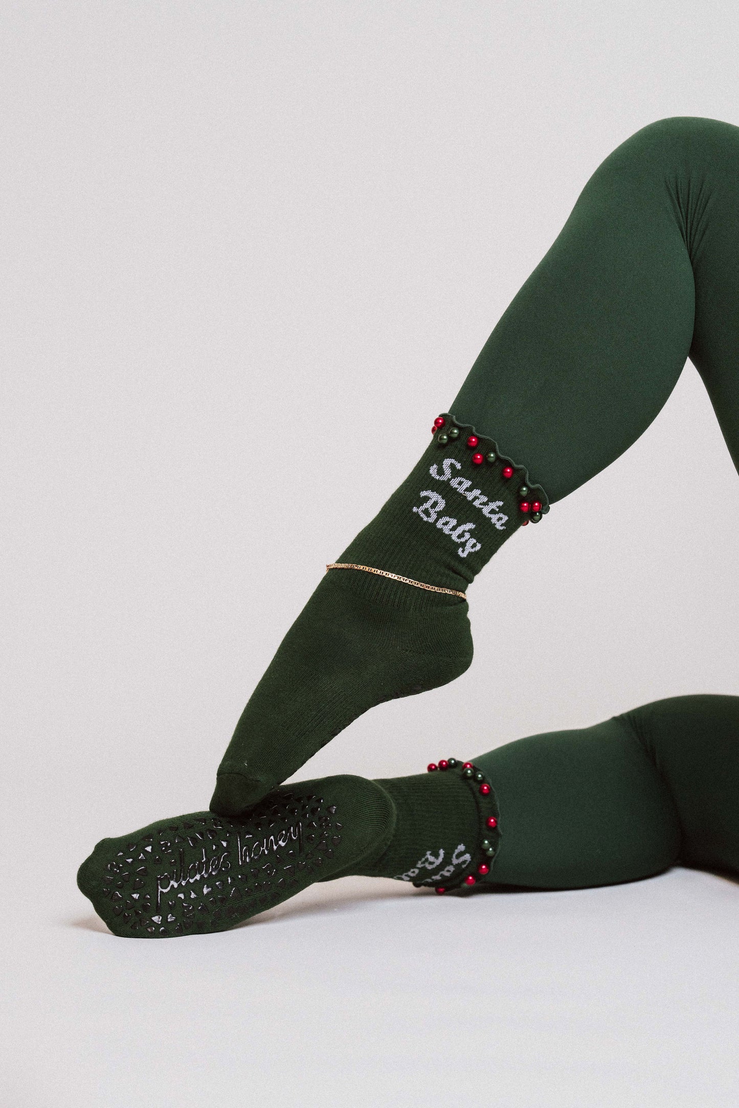 Santa Baby Ruffle Pearl Crew *Luxe Collection*