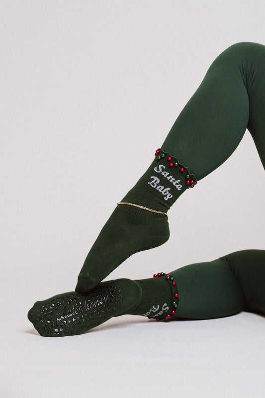 Santa Baby Ruffle Pearl Crew *Luxe Collection*