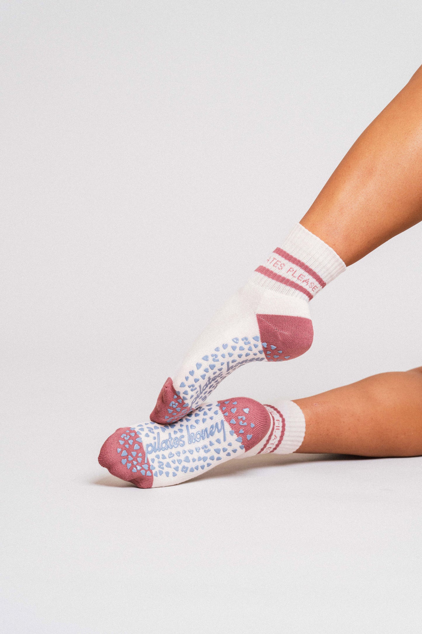 Pilates Please Stripe High Ankle