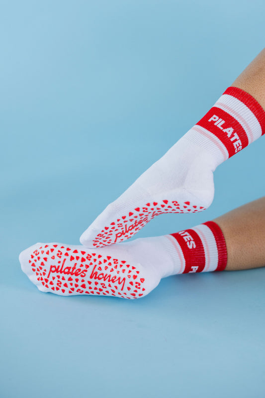 Pilates Times Two Crew Grip Sock
