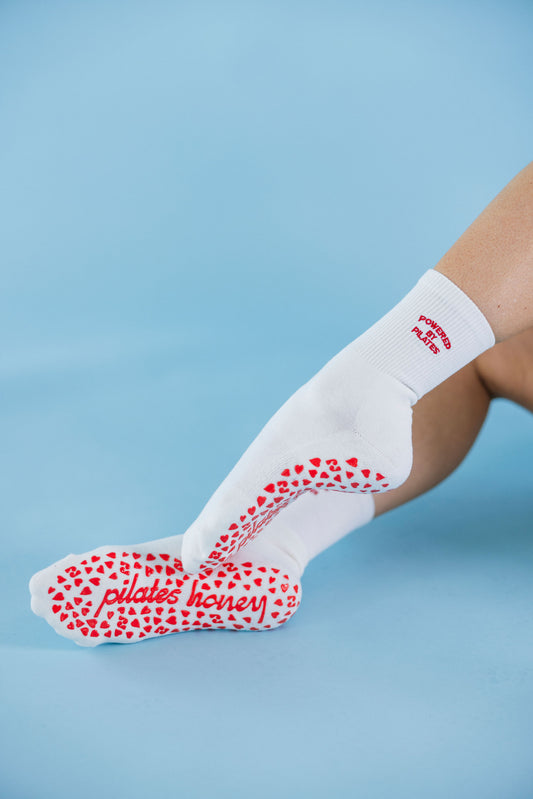 Powered By Pilates Crew Grip Sock