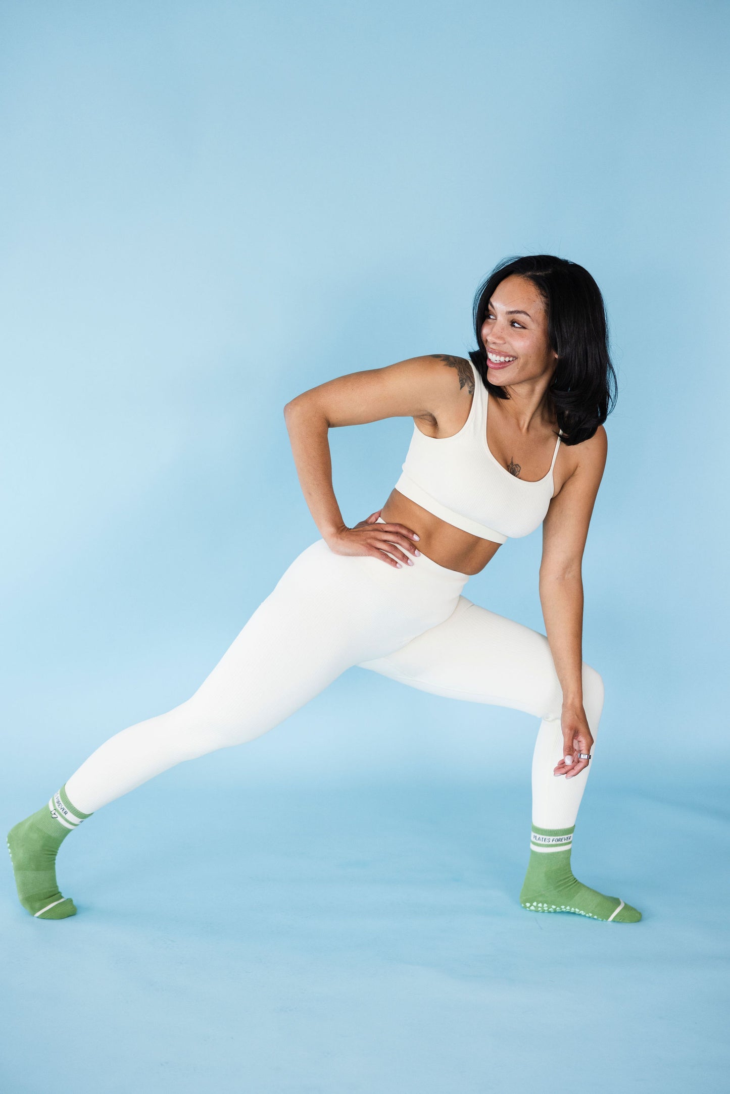 Pilates Forever Shorty Crew Grip Sock