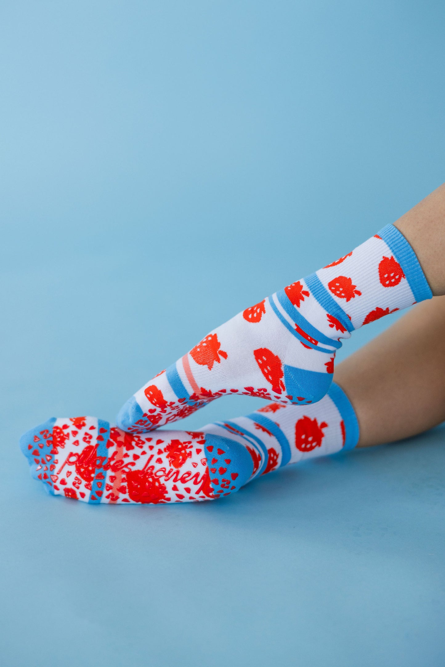 Summer Berries Crew Grip Sock