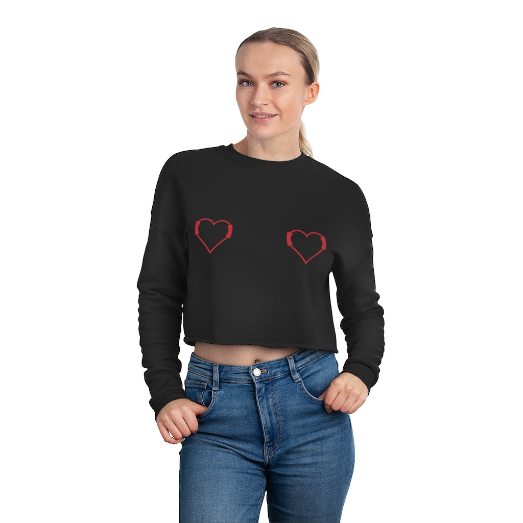 Magic Circle Hearts Cropped Sweatshirt