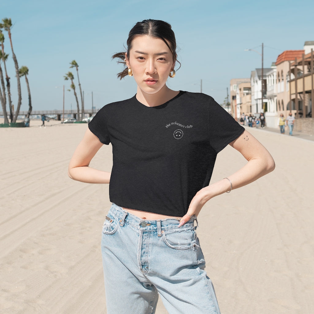 The Reformer Club Flowy Cropped Tee