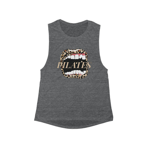 Leopard Mouth Pilates Flowy Scoop Muscle Tank