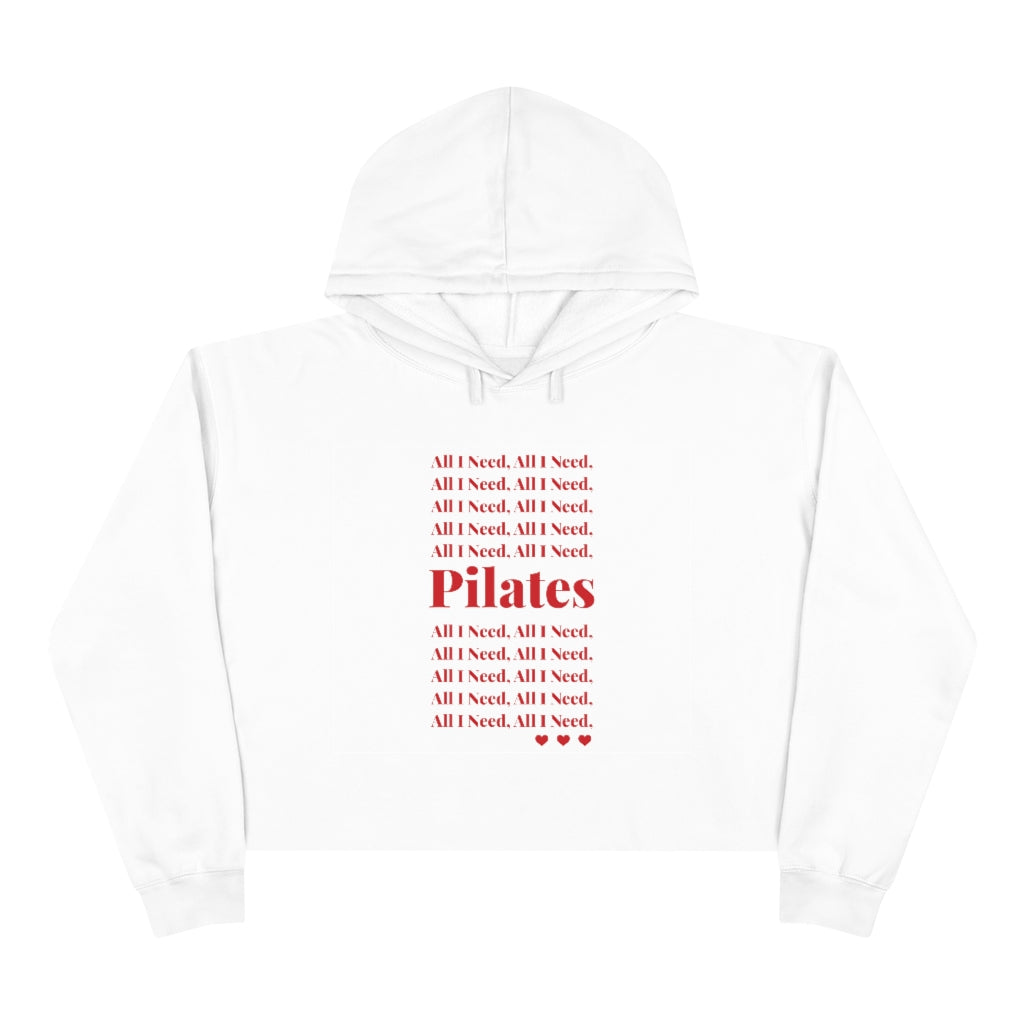 All I Need Crop Hoodie ( Red )