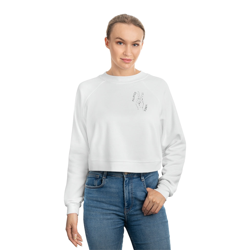 Pilates Vibes Raglan Pullover Fleece Sweatshirt