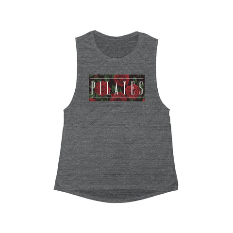 Pilates Floral Flowy Scoop Muscle Tank