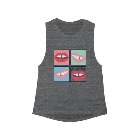 Pop Lips Flowy Scoop Muscle Tank