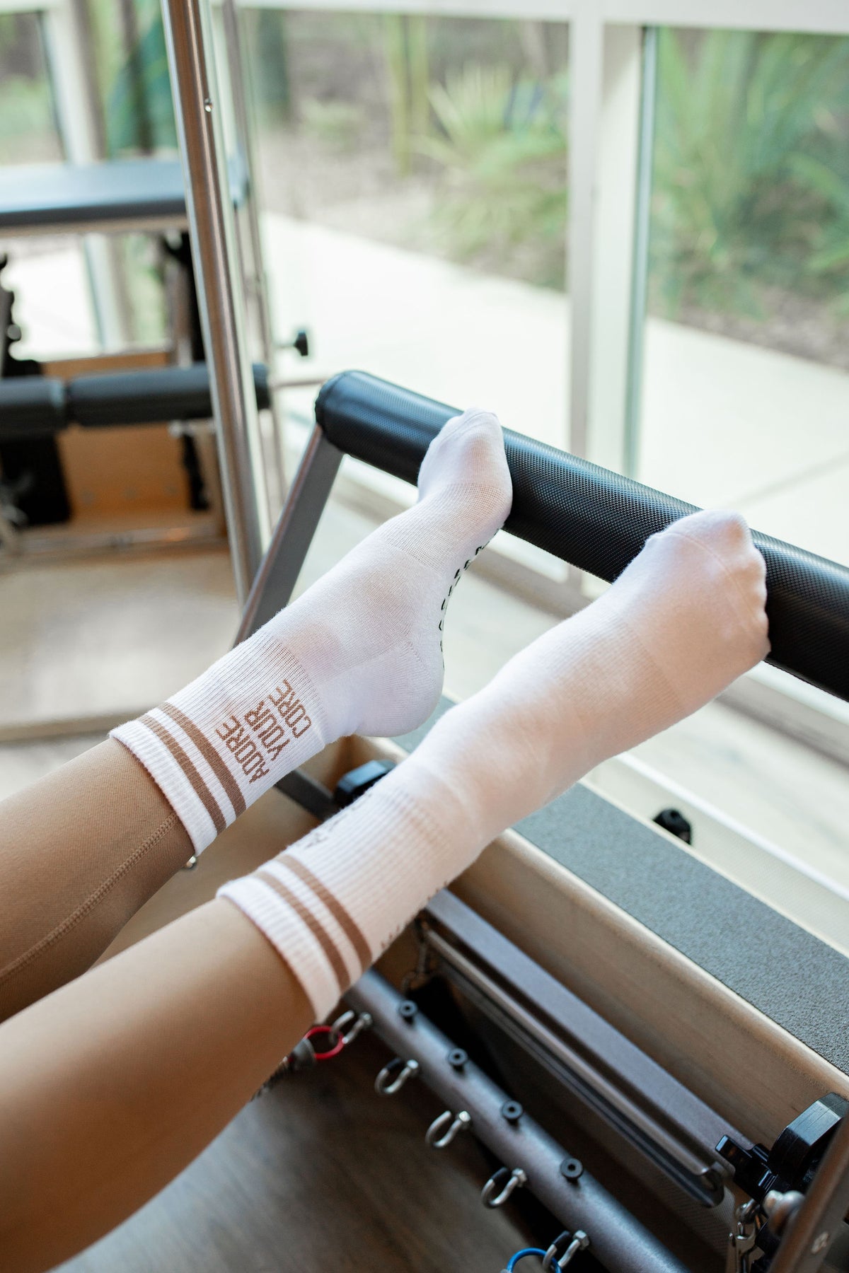 "Adore Your Core Crew" Pilates Grip Socks