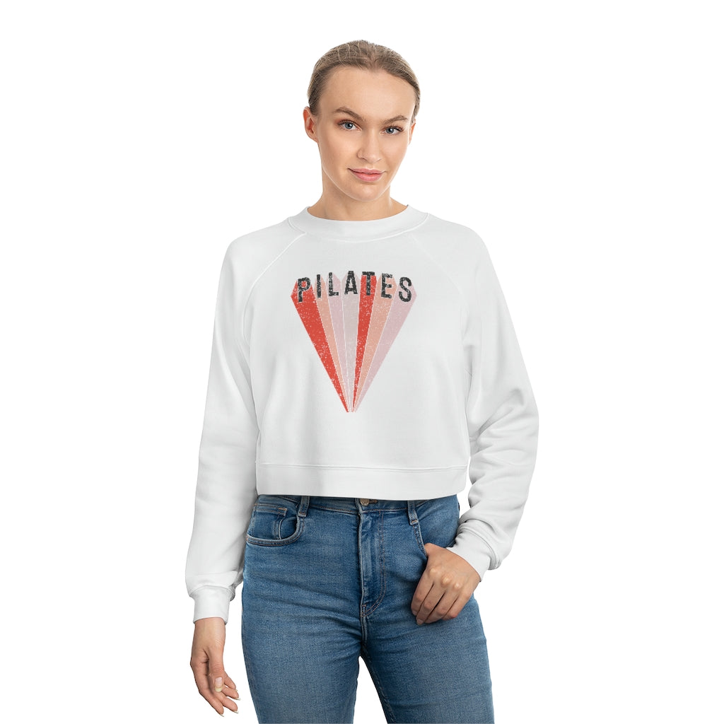 Pilates Diamond Raglan Pullover Fleece Sweatshirt