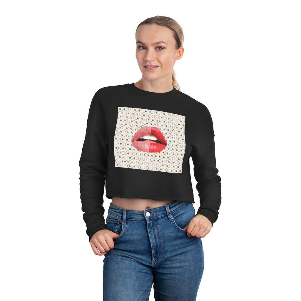 Magic Circle Lips Cropped Sweatshirt