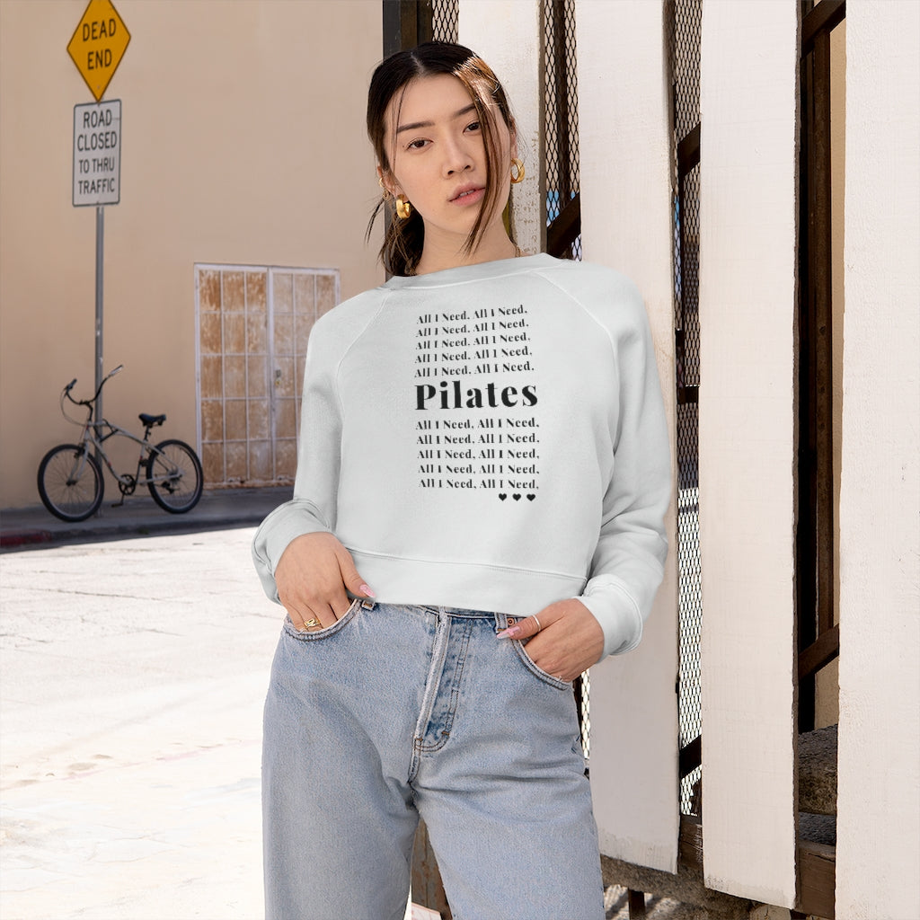 All I Need Raglan Pullover Fleece Sweatshirt (Black)